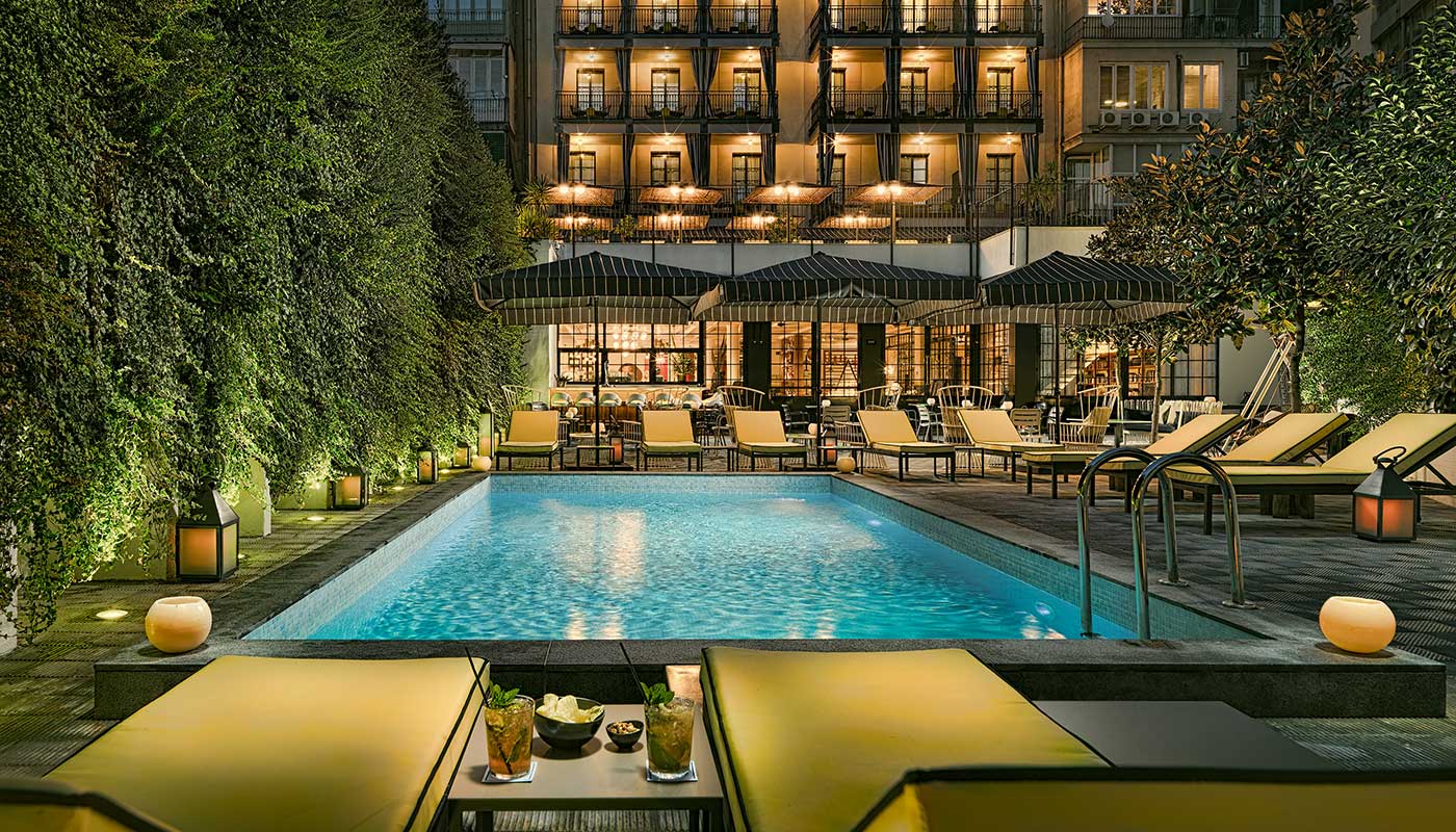 Hotel Terasse med pool centrum af Barcelona